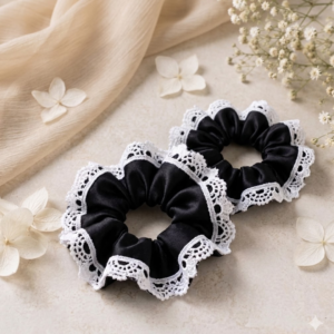 Lace Scrunchies (Red, Black, White & Pink)