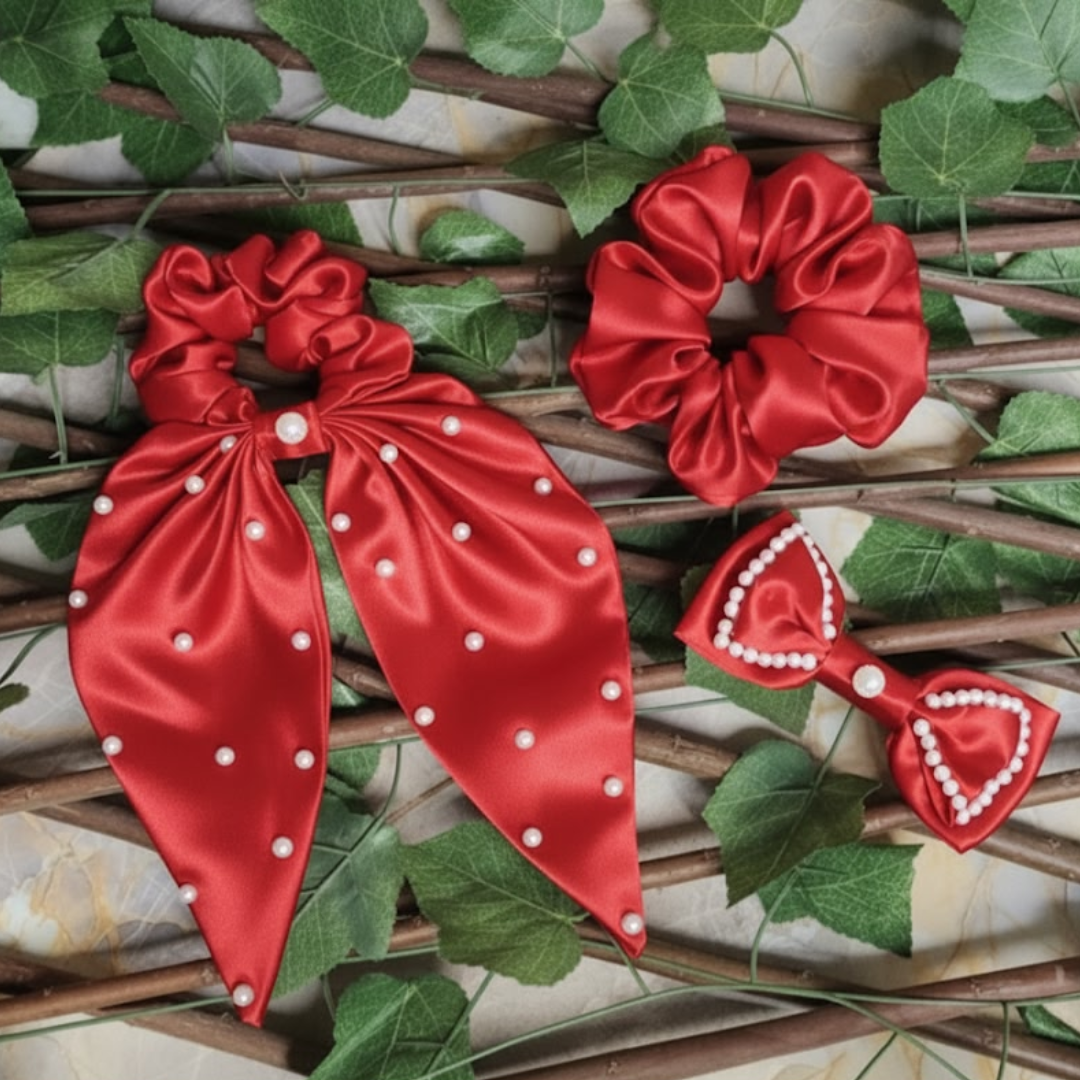 3-Pack Rubber Band Scrunchies Hair Clip